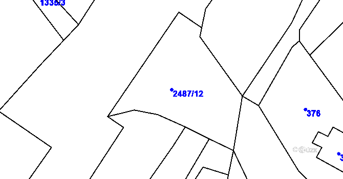 Parcela st. 2487/12 v KÚ Horní Benešov, Katastrální mapa