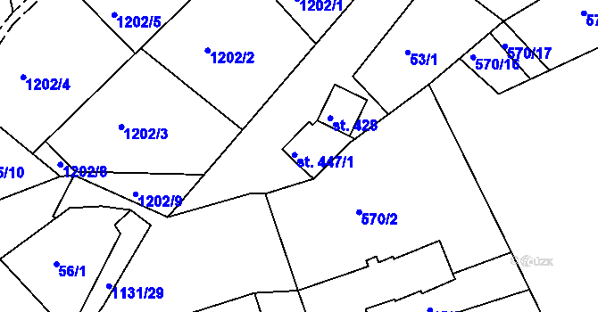 Parcela st. 1146/7 v KÚ Horní Blatná, Katastrální mapa