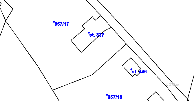 Parcela st. 846/11 v KÚ Horní Blatná, Katastrální mapa
