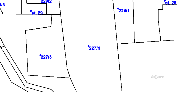 Parcela st. 227/1 v KÚ Horní Bludovice, Katastrální mapa