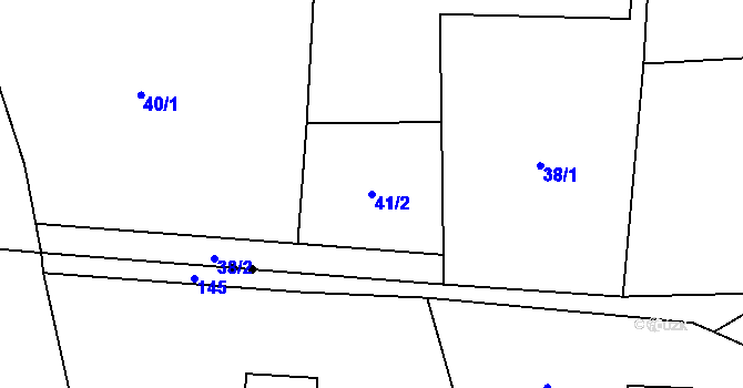 Parcela st. 41/2 v KÚ Prostřední Bludovice, Katastrální mapa