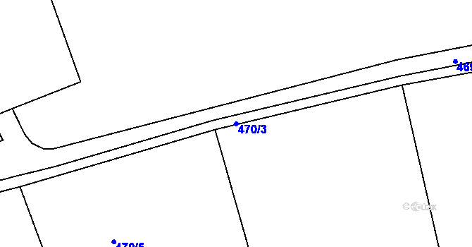 Parcela st. 470/3 v KÚ Prostřední Bludovice, Katastrální mapa