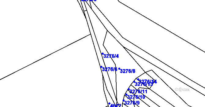 Parcela st. 3276/4 v KÚ Horní Bojanovice, Katastrální mapa