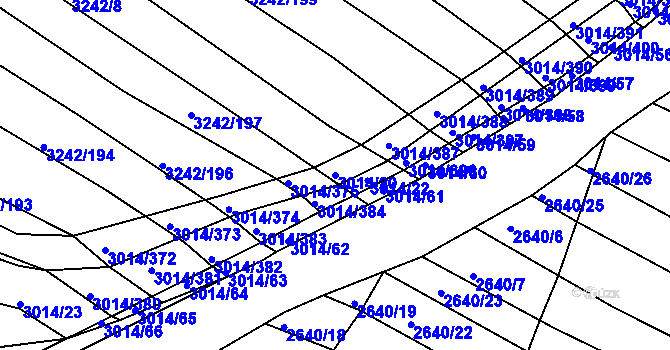 Parcela st. 3014/20 v KÚ Horní Bojanovice, Katastrální mapa