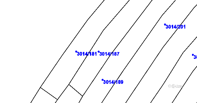 Parcela st. 3014/187 v KÚ Horní Bojanovice, Katastrální mapa