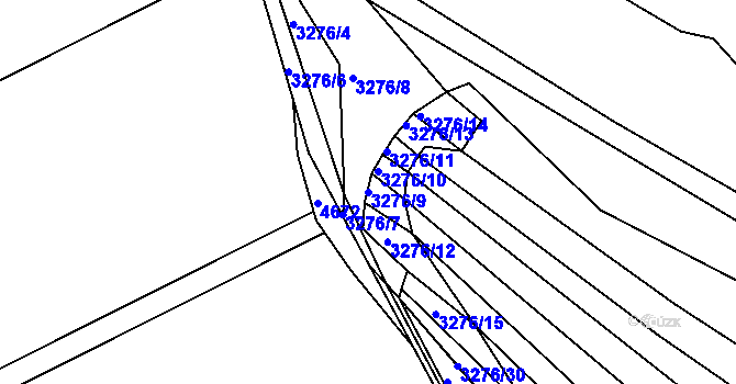 Parcela st. 3276/9 v KÚ Horní Bojanovice, Katastrální mapa