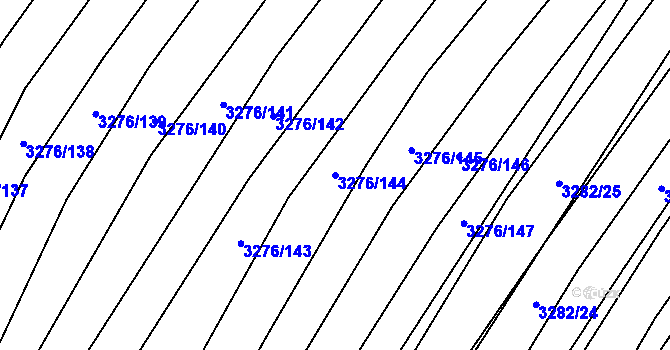 Parcela st. 3276/144 v KÚ Horní Bojanovice, Katastrální mapa