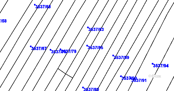 Parcela st. 3537/85 v KÚ Horní Bojanovice, Katastrální mapa