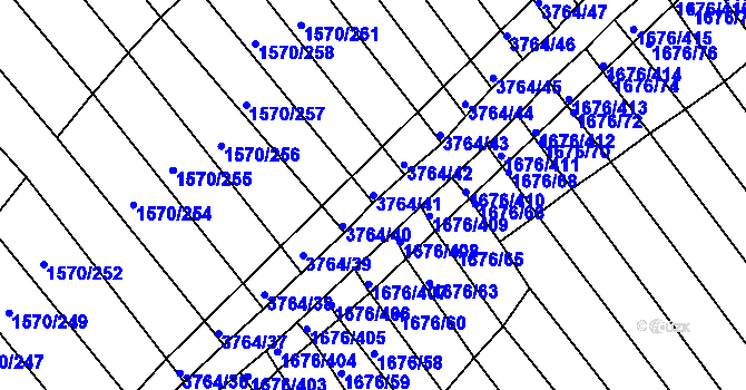 Parcela st. 3764/41 v KÚ Horní Bojanovice, Katastrální mapa