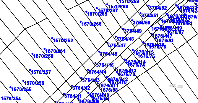 Parcela st. 3764/46 v KÚ Horní Bojanovice, Katastrální mapa