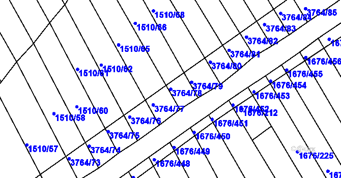 Parcela st. 3764/78 v KÚ Horní Bojanovice, Katastrální mapa