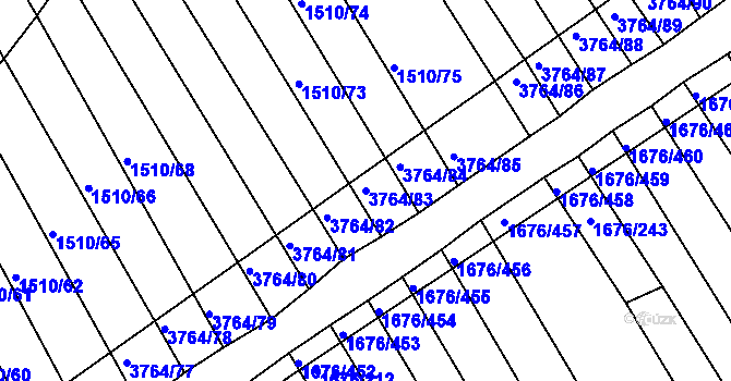 Parcela st. 3764/83 v KÚ Horní Bojanovice, Katastrální mapa