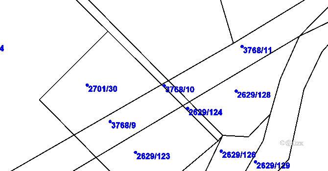 Parcela st. 3768/10 v KÚ Horní Bojanovice, Katastrální mapa