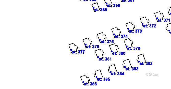 Parcela st. 376 v KÚ Horní Bradlo, Katastrální mapa