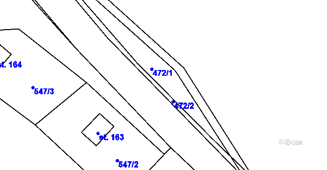Parcela st. 472 v KÚ Horní Bradlo, Katastrální mapa