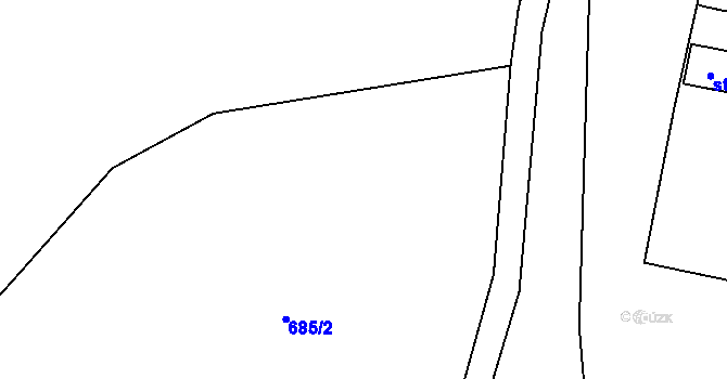 Parcela st. 685/3 v KÚ Horní Bradlo, Katastrální mapa