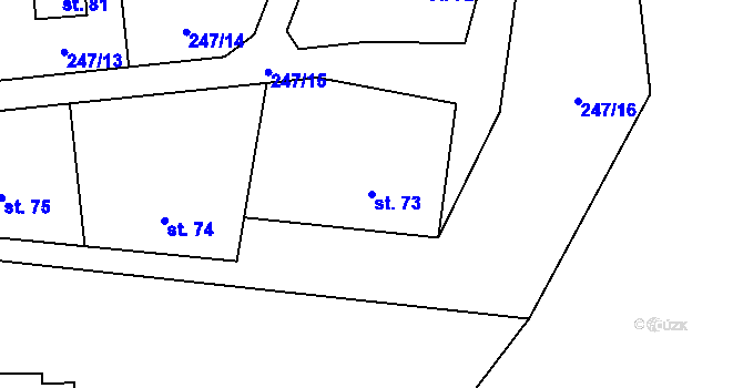 Parcela st. 73 v KÚ Lipka, Katastrální mapa