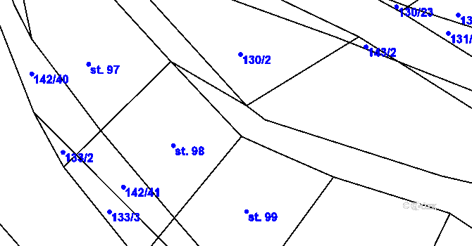 Parcela st. 142/45 v KÚ Travná u Horního Bradla, Katastrální mapa