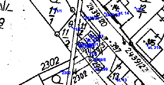 Parcela st. 577/1 v KÚ Horní Branná, Katastrální mapa