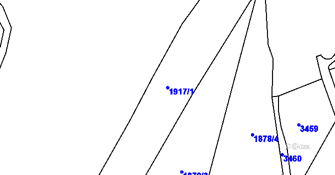 Parcela st. 1917/1 v KÚ Horní Branná, Katastrální mapa
