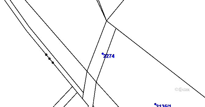 Parcela st. 2274 v KÚ Horní Branná, Katastrální mapa