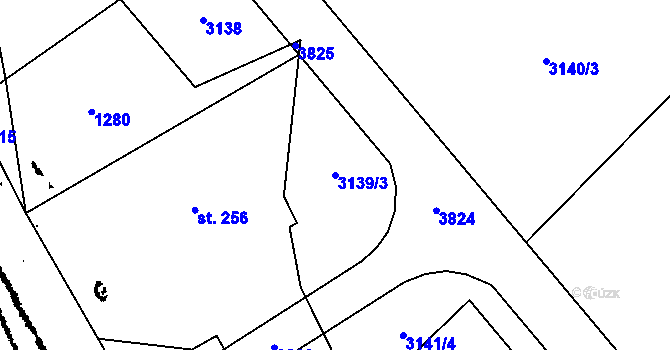 Parcela st. 3139/3 v KÚ Horní Branná, Katastrální mapa