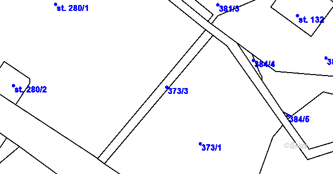 Parcela st. 373/3 v KÚ Horní Brusnice, Katastrální mapa