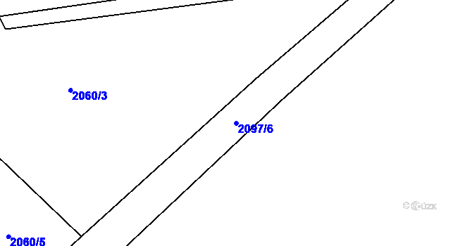 Parcela st. 2097/6 v KÚ Horní Brusnice, Katastrální mapa