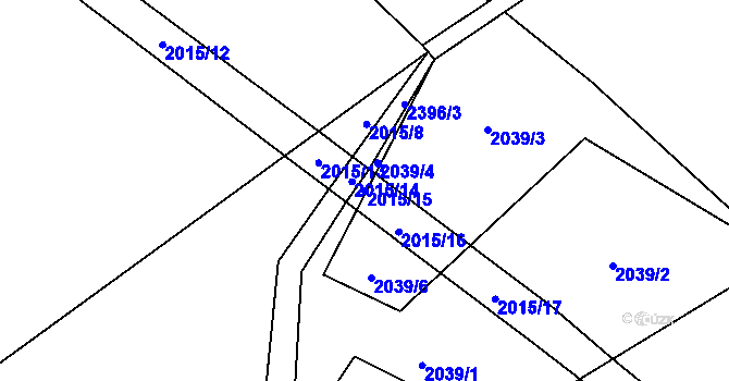 Parcela st. 2015/15 v KÚ Horní Brusnice, Katastrální mapa