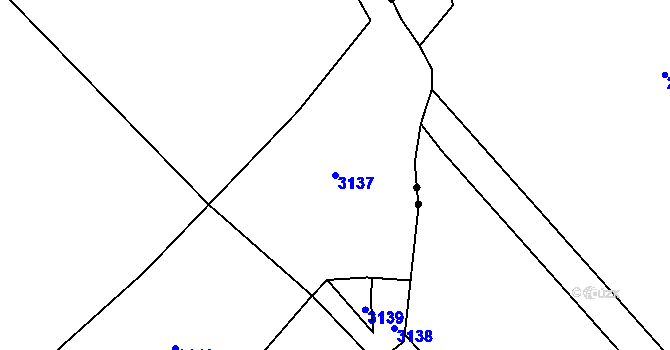 Parcela st. 3137 v KÚ Čížov, Katastrální mapa