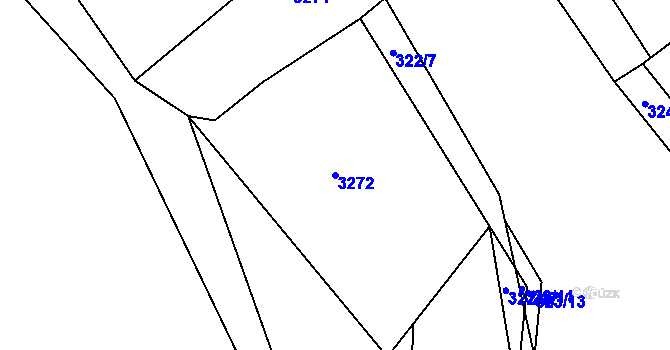 Parcela st. 3272 v KÚ Čížov, Katastrální mapa