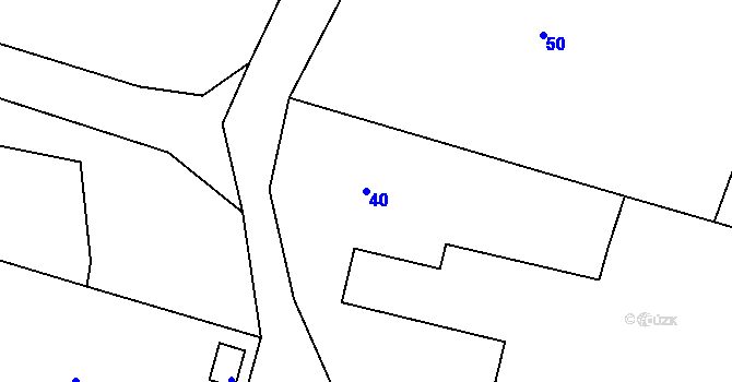 Parcela st. 40 v KÚ Čížov, Katastrální mapa