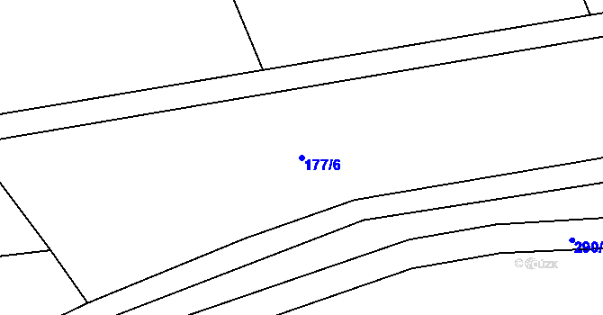 Parcela st. 177/6 v KÚ Čížov, Katastrální mapa