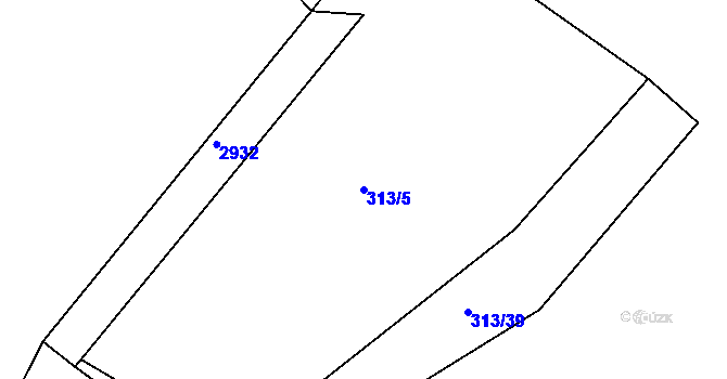 Parcela st. 313/5 v KÚ Čížov, Katastrální mapa