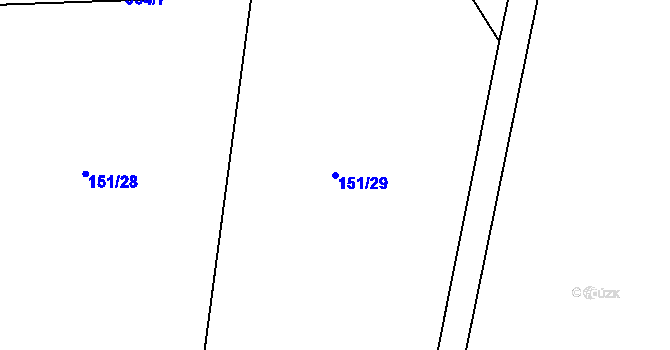 Parcela st. 151/29 v KÚ Čížov, Katastrální mapa