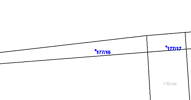 Parcela st. 177/16 v KÚ Čížov, Katastrální mapa