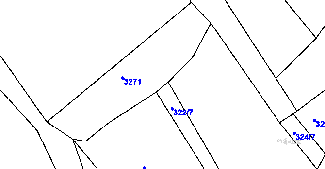 Parcela st. 322/8 v KÚ Čížov, Katastrální mapa