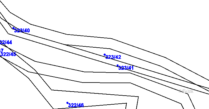 Parcela st. 323/42 v KÚ Čížov, Katastrální mapa