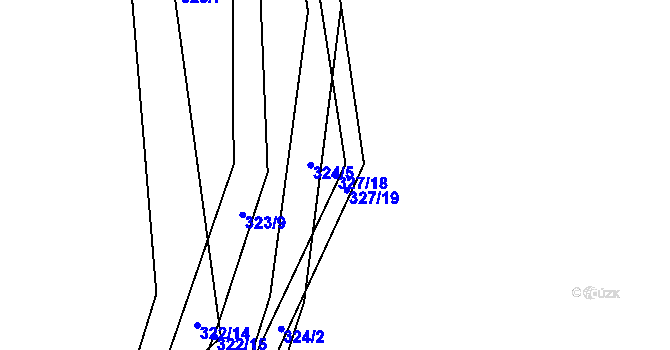 Parcela st. 327/18 v KÚ Čížov, Katastrální mapa
