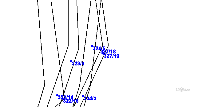 Parcela st. 327/19 v KÚ Čížov, Katastrální mapa