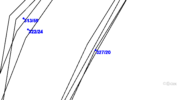 Parcela st. 327/20 v KÚ Čížov, Katastrální mapa