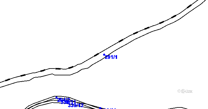 Parcela st. 291/1 v KÚ Čížov, Katastrální mapa