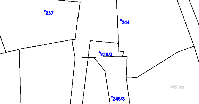 Parcela st. 239/3 v KÚ Horní Břečkov, Katastrální mapa