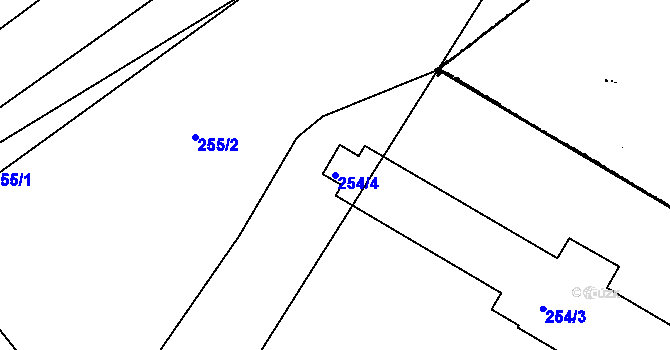 Parcela st. 254/4 v KÚ Vracovice u Horního Břečkova, Katastrální mapa