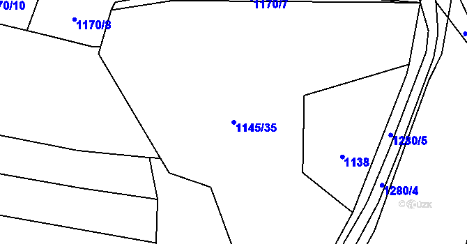 Parcela st. 1145/35 v KÚ Horní Bukovsko, Katastrální mapa