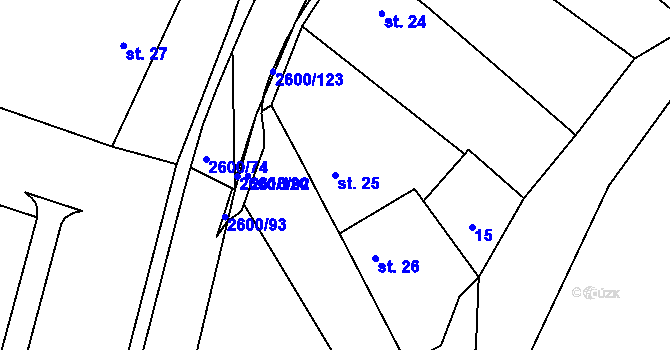 Parcela st. 25 v KÚ Horní Cerekev, Katastrální mapa