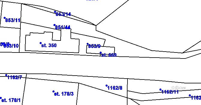 Parcela st. 669 v KÚ Horní Cerekev, Katastrální mapa