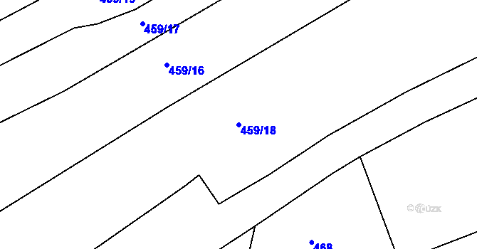 Parcela st. 459/18 v KÚ Horní Cerekev, Katastrální mapa