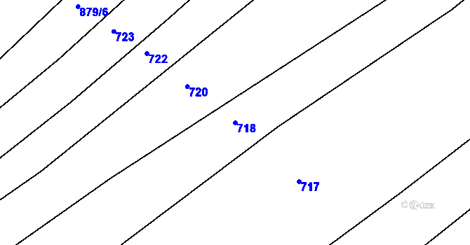 Parcela st. 718 v KÚ Horní Cerekev, Katastrální mapa