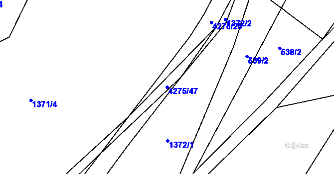 Parcela st. 4275/47 v KÚ Horní Čermná, Katastrální mapa
